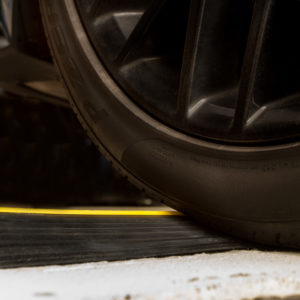 Weather Defender threshold seal with car